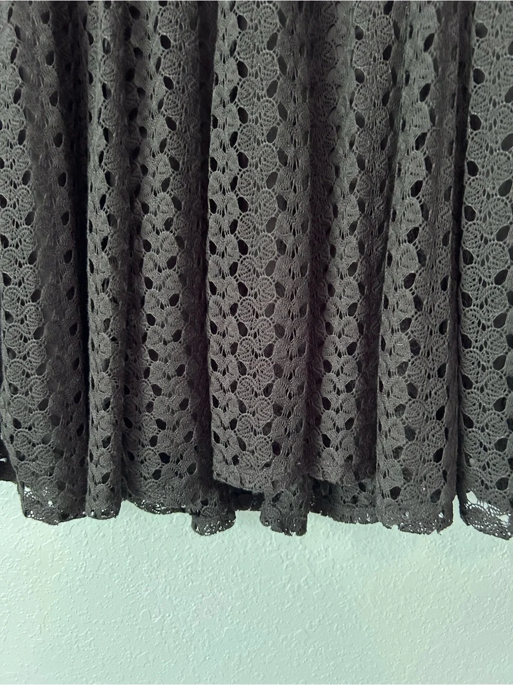 Rabbit Rabbit Rabbit Designs Black Crochet Dress Size 12